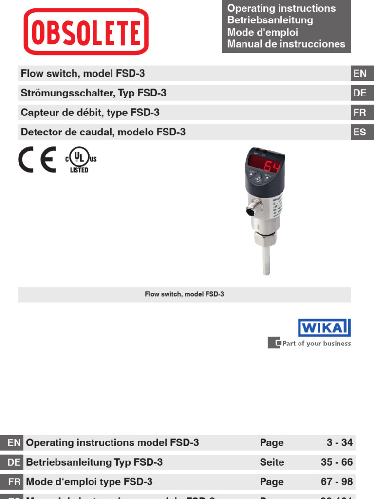 Oi FSD 3 Archived en de FR Es | PDF | Switch | Humidity