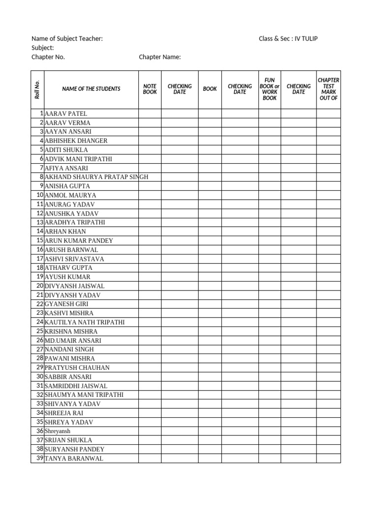 Student List by Class and Section | PDF