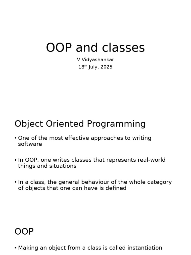 Understanding OOP and Class Creation | PDF | Method (Computer ...