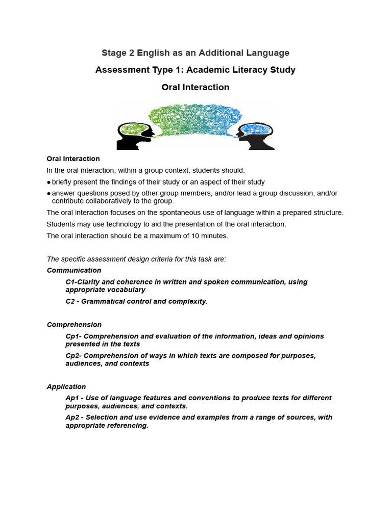 Oral Interaction Criteria Sheets | PDF