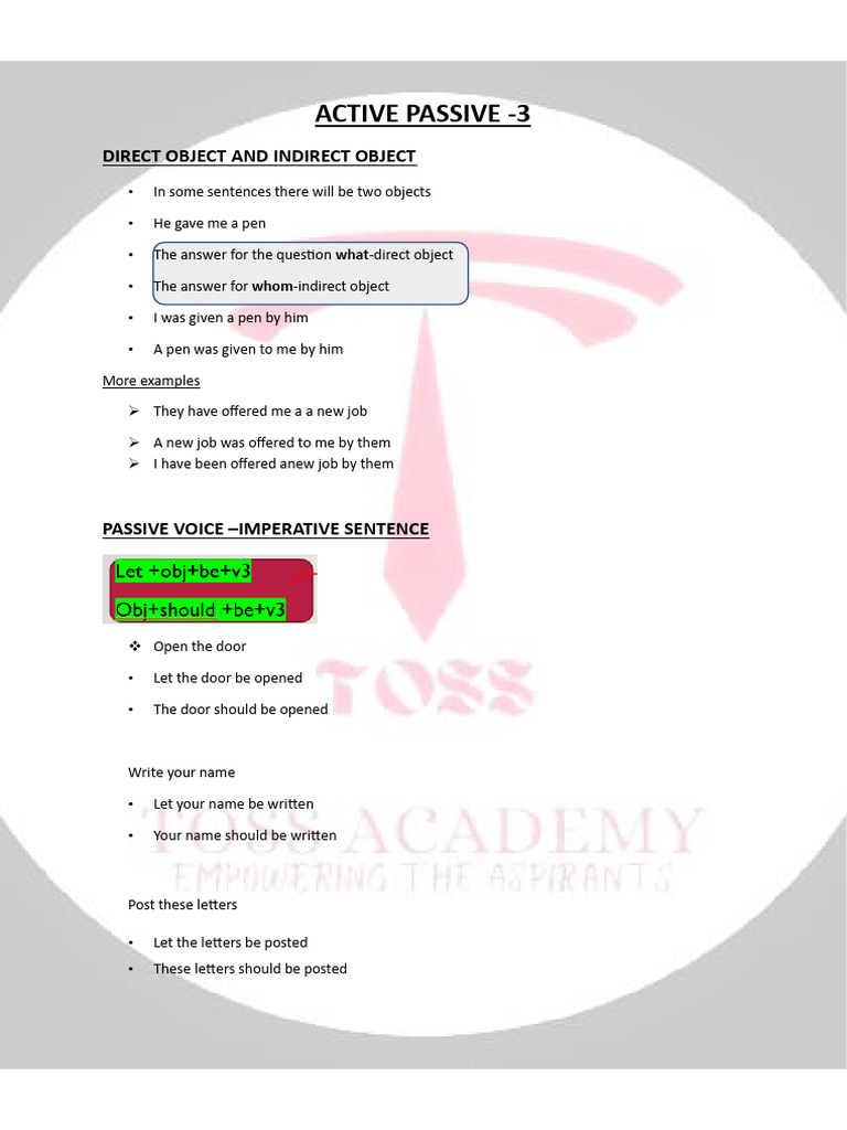 Active Passive - 3 | PDF