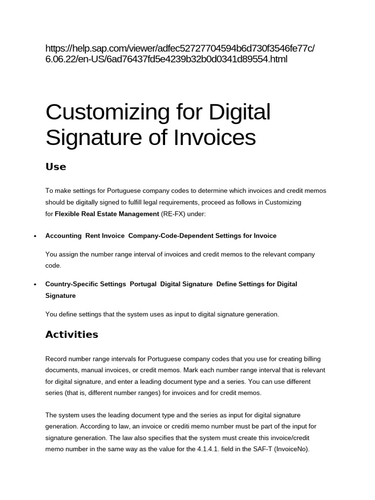 Digital Signature Customization for Invoices | PDF | Invoice | Databases