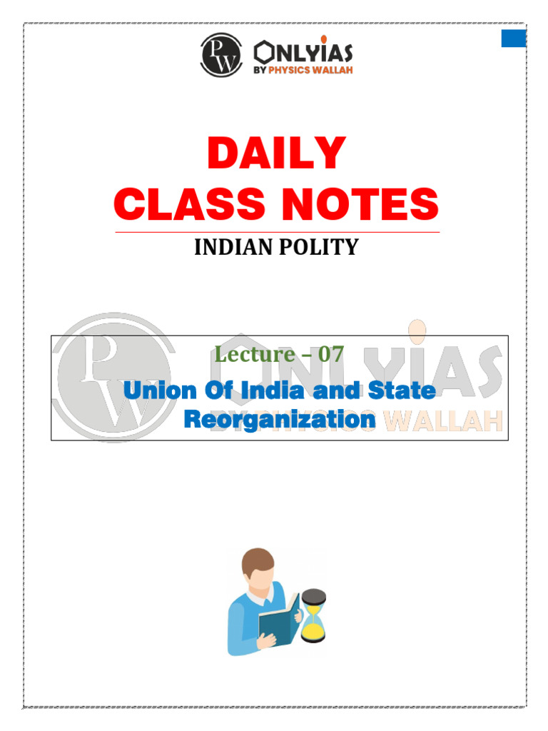 Constitution: Union and State Reorganization | PDF | Government ...