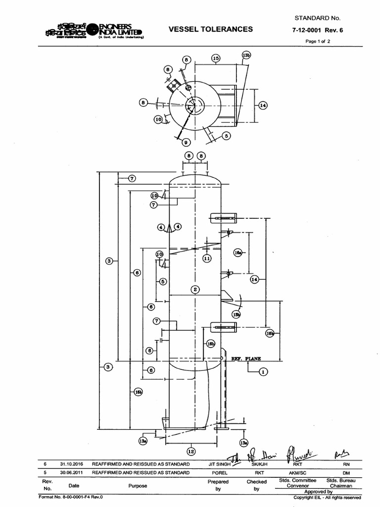 Vessel Tolerances and Support Standards | PDF | Engineering Tolerance
