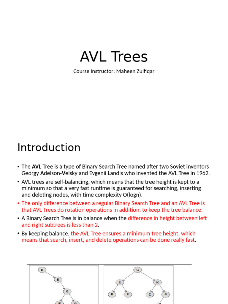 Understanding AVL Trees and Balancing | PDF | Algorithms | Algorithms ...