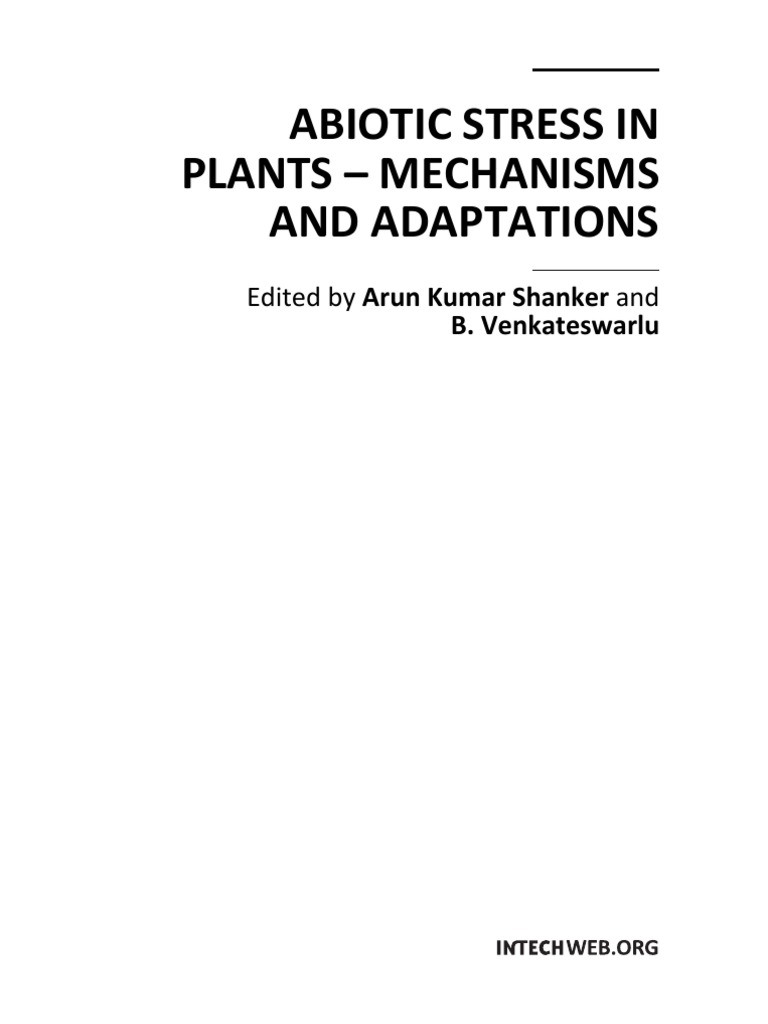 Abiotic Stress in Plants - Mechanisms and Adaptations | PDF