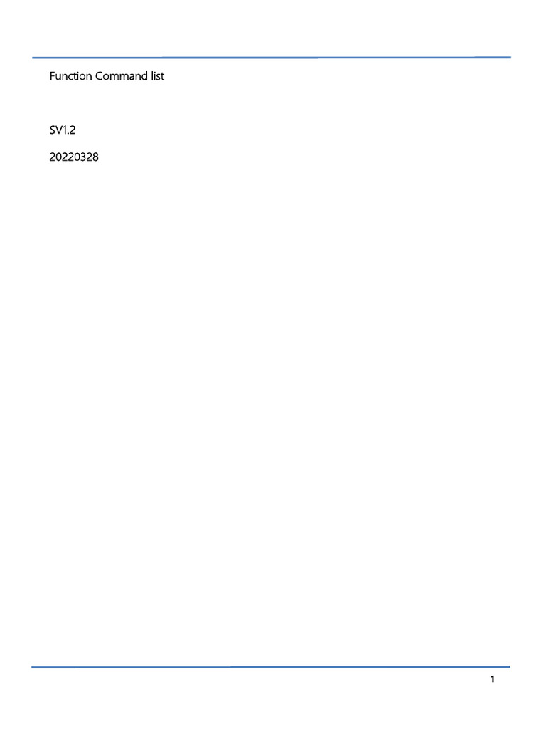 Command List for Device Settings | PDF | Computer Data | Encodings