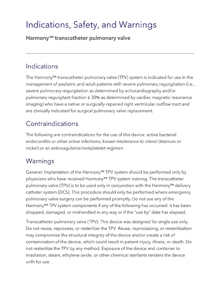 Indications Safety and Warnings | PDF