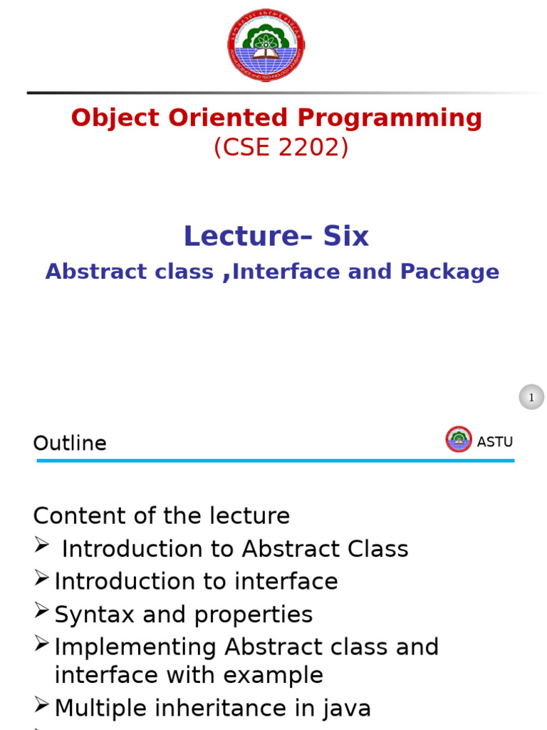 Abstract Classes and Interfaces in Java | PDF | Method (Computer ...
