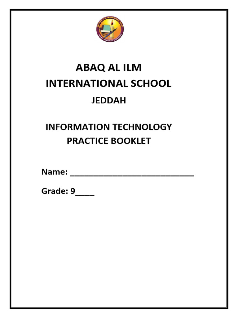 IT Practice Booklet for Grade 9 Students | PDF | Computer Network ...