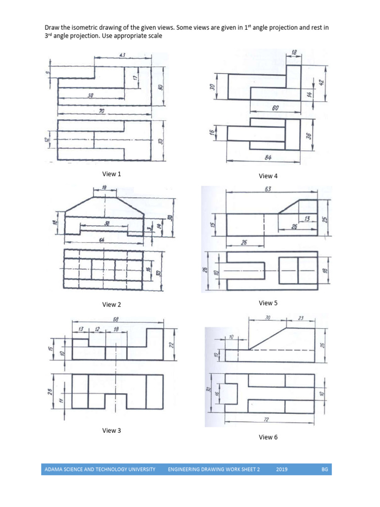 Isometric Drawing Assignment Guide | PDF | Infographics | Crafts