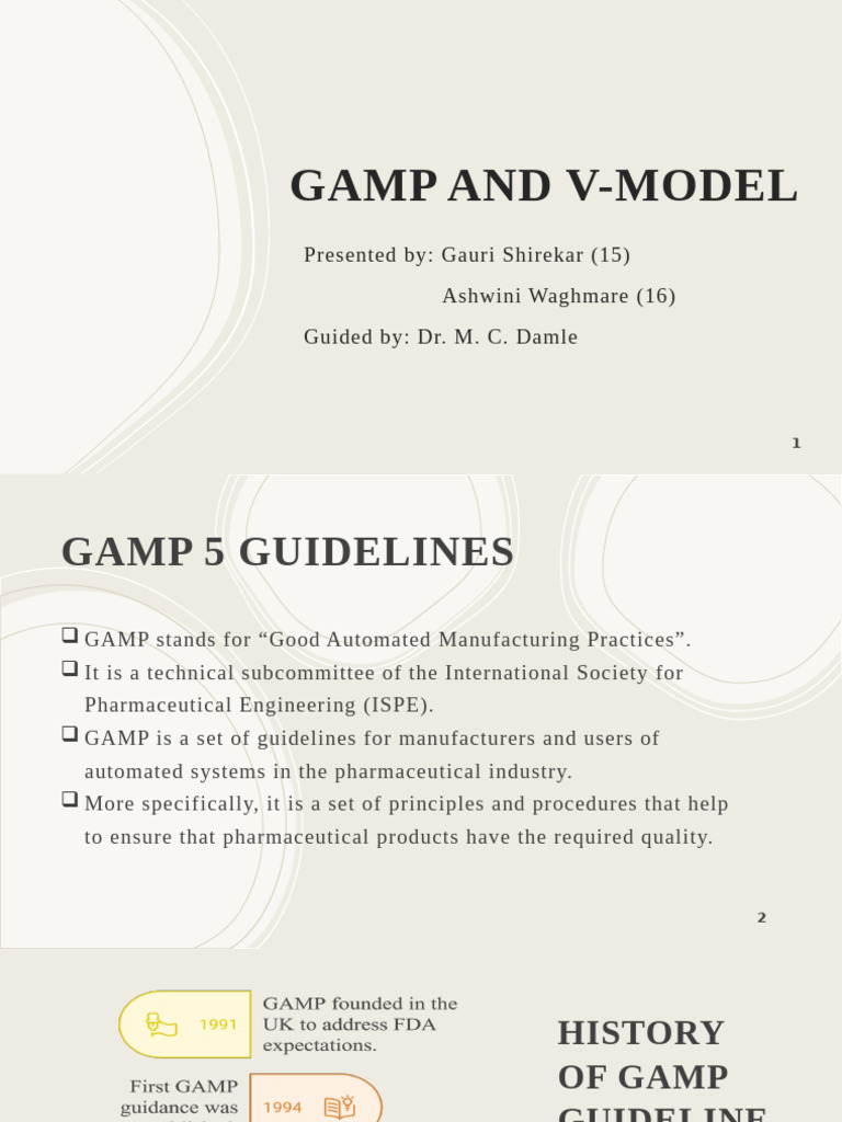 GAMP 5 Guidelines and V-Model Overview | PDF | Verification And ...