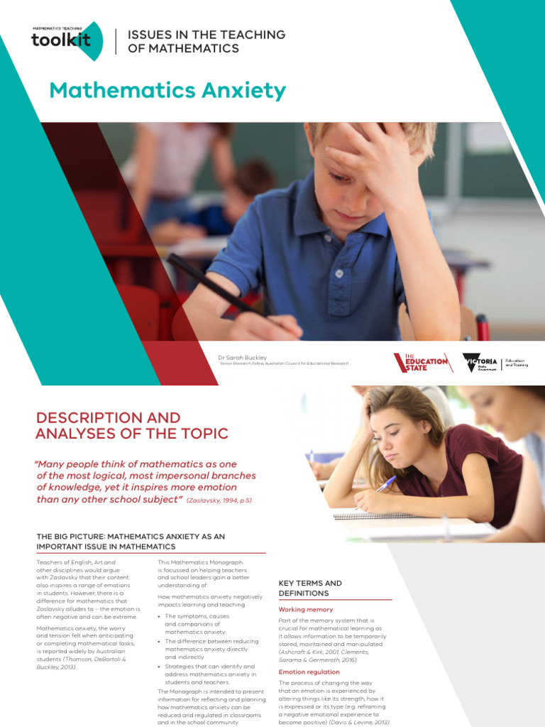 Understanding Mathematics Anxiety in Education | PDF | Anxiety ...