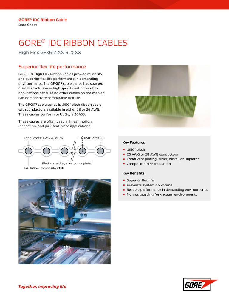 GORE High Flex IDC Ribbon Cables | PDF | Insulator (Electricity ...