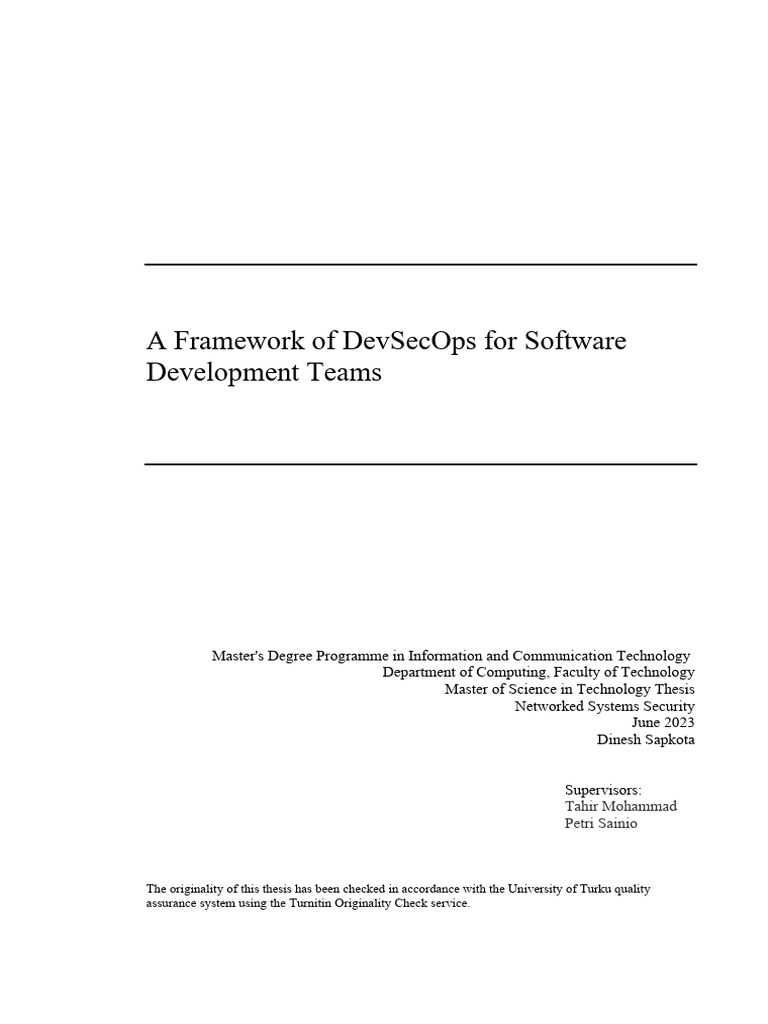 Sapkota Dinesh Thesis | PDF | Computer Security | Security