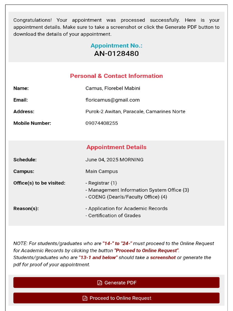 Appointment | PDF