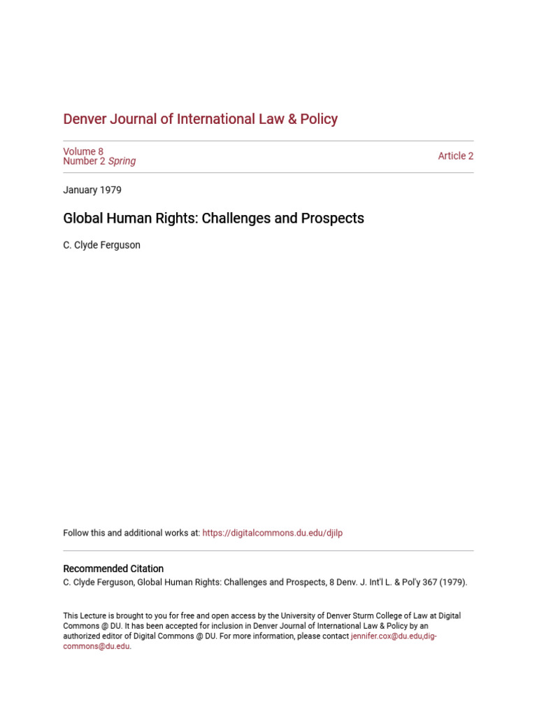 Global Human Rights: Challenges Ahead | PDF | Human Rights ...