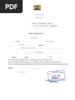 Editable Kenya Primary School Leaving Certificate | PDF
