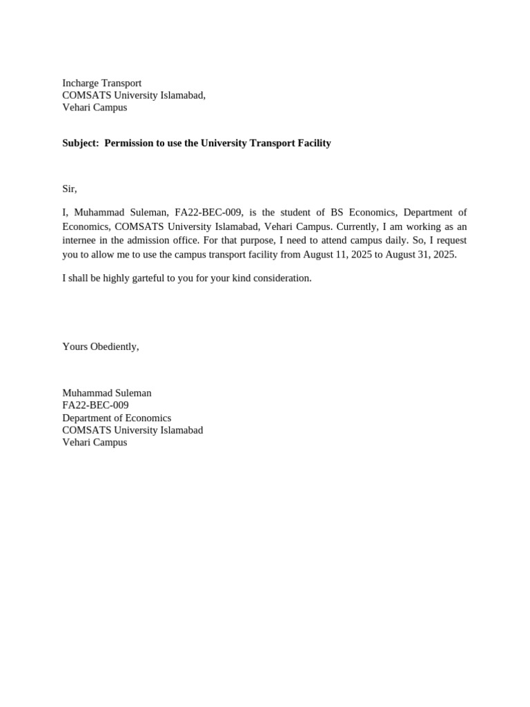 Incharge Transport | PDF