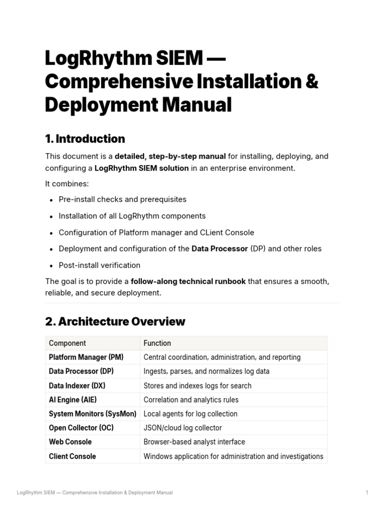 LogRhythm SIEM Installation Guide | PDF | Active Directory | Microsoft ...