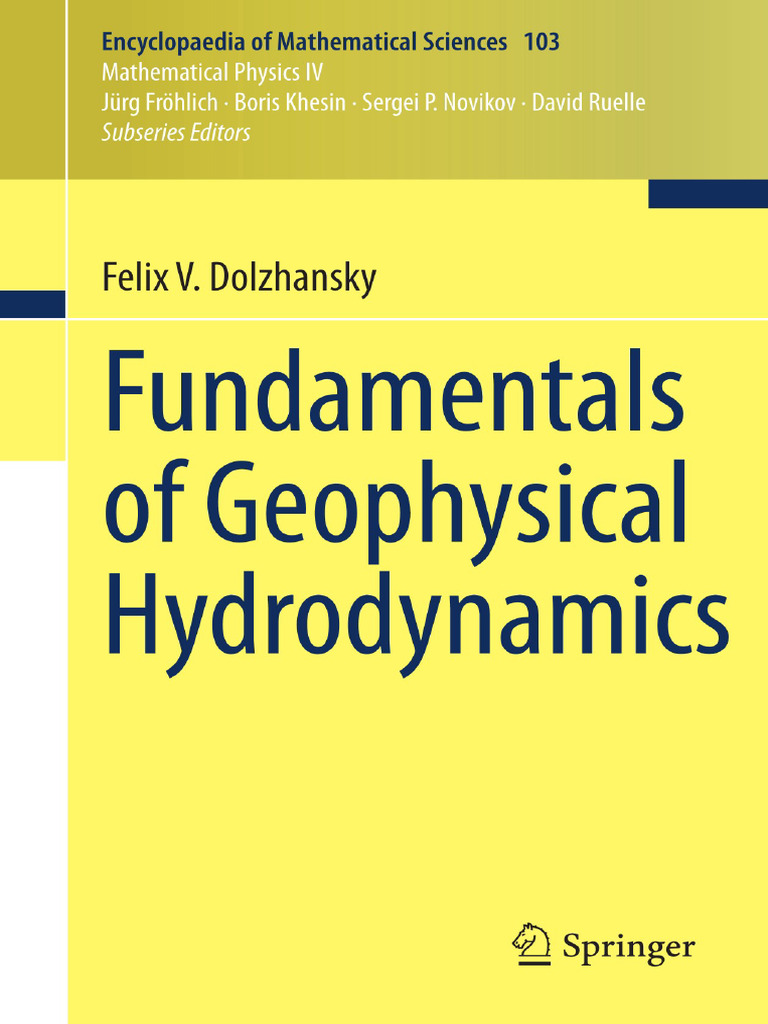 Fundamentals of Geophysical Hydrodynamics Dolzhansky2013 | PDF | Fluid ...
