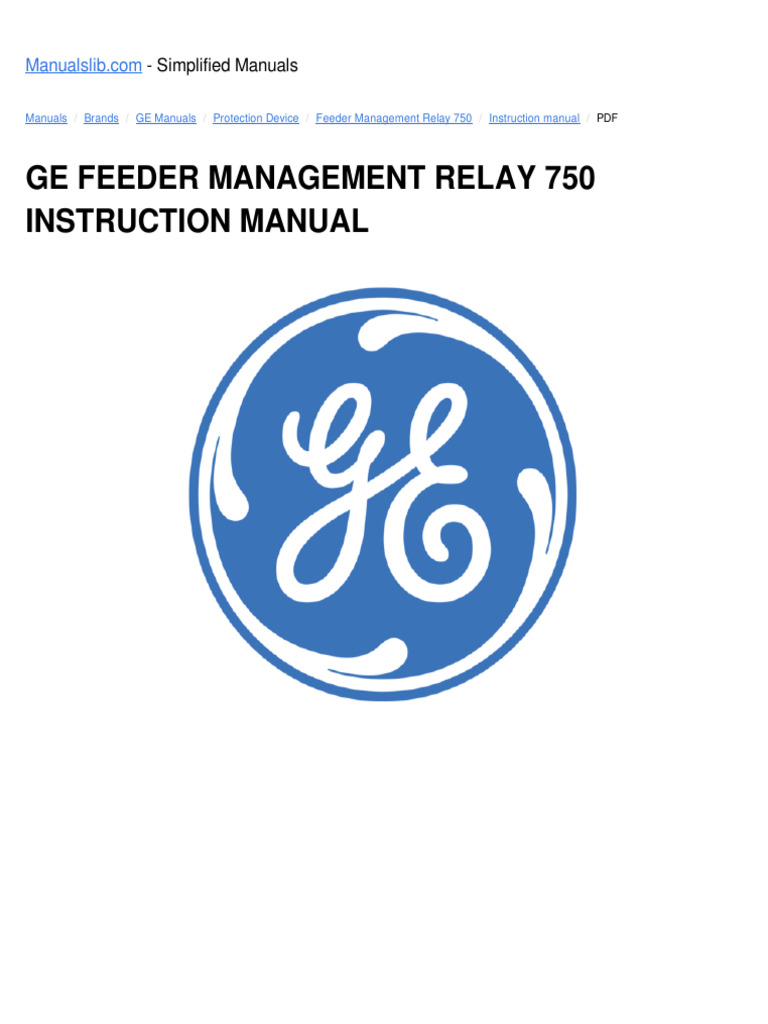 GE 750/760 Relay Instruction Manual | PDF | Relay | Computer Engineering