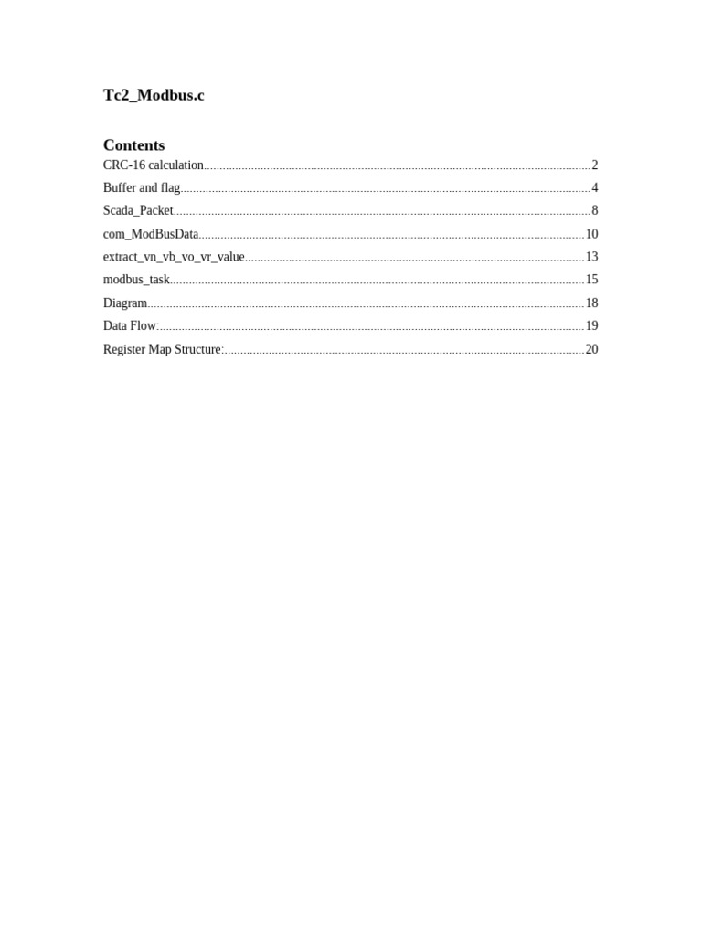 Modbus RTU CRC-16 and Data Handling Guide | PDF | Pointer (Computer ...