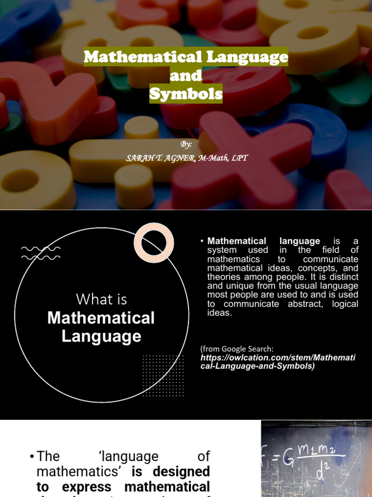 Math 11 Math Language Symbols For GC | PDF | Inequality (Mathematics ...