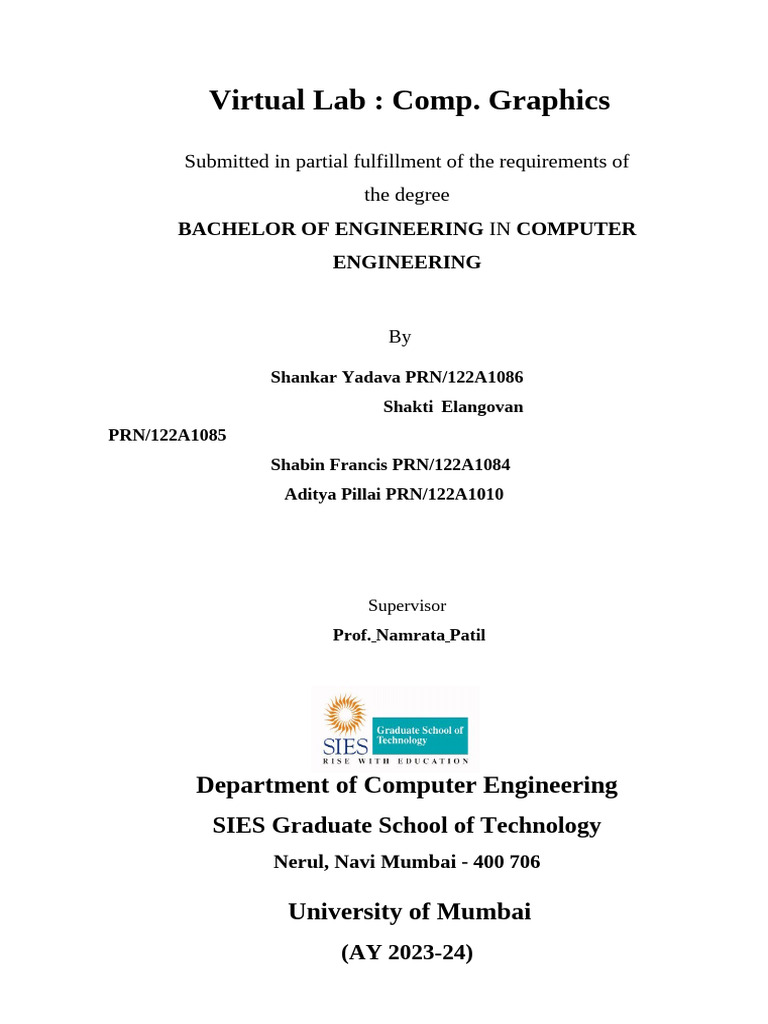Virtual Lab for Computer Graphics Education | PDF | User Interface ...