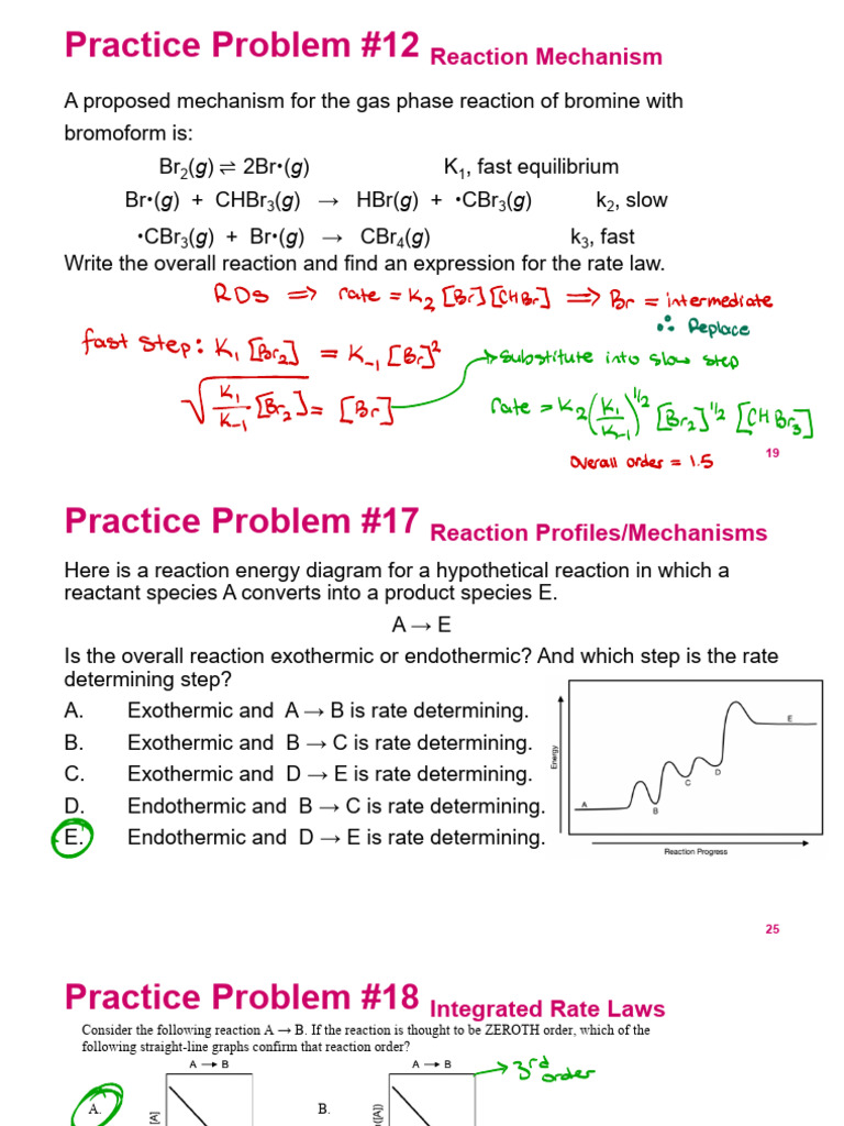Reaction Mechanisms and Rate Laws Guide | PDF | Chemical Reactions ...