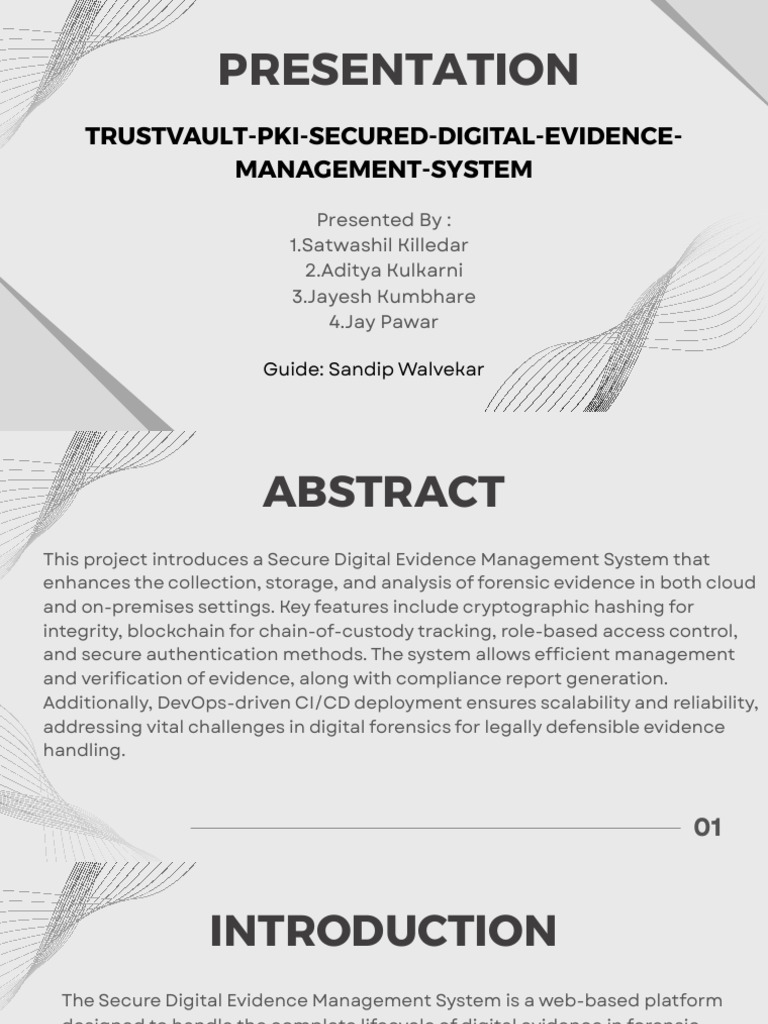 Secure Digital Evidence Management System | PDF | Computer Data Storage ...