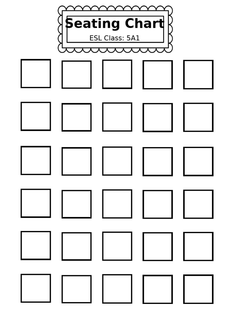 ESL Class 5A1 Seating Chart | PDF