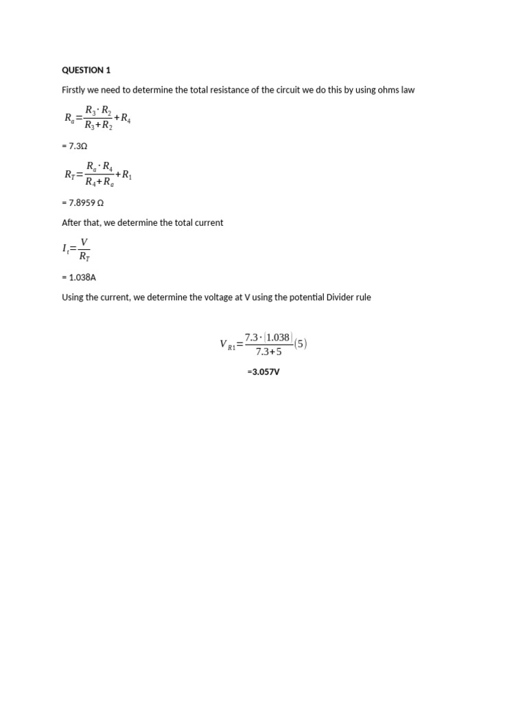 Circuit Analysis and Resistance Calculations | PDF