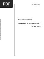 As 1003-1971 Engineers Straightedges (Metric Units)