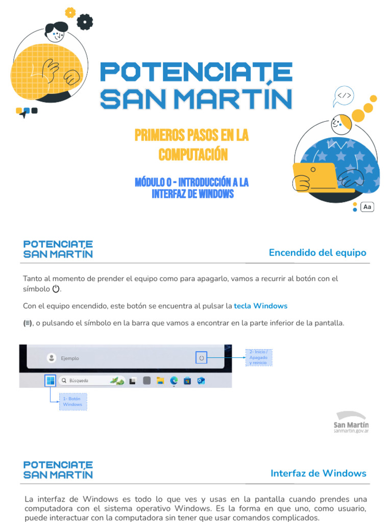 Introducción a la Interfaz de Windows | PDF | Botón (Computación ...
