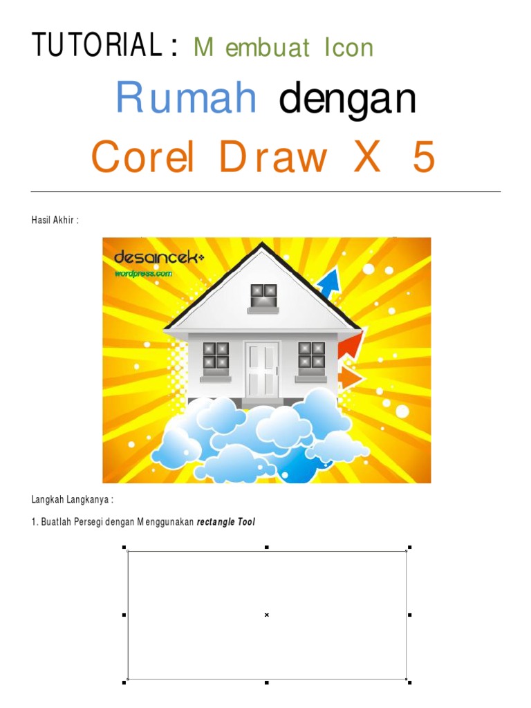  Membuat  Rumah Dengan  Corel x5 