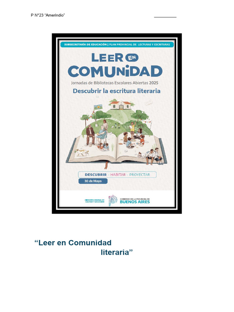 Jornada de Lectura en Comunidad 2025 | PDF