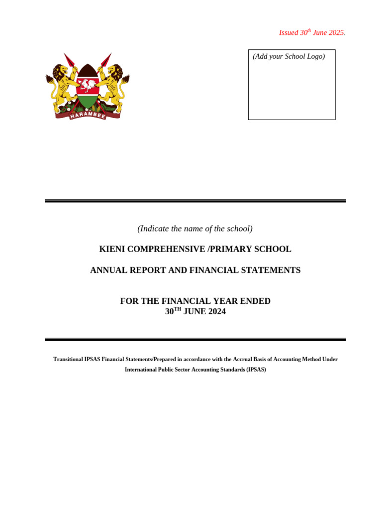 Annual Financial Reporting Template for Comprehensive Schools FY2025 26 ...