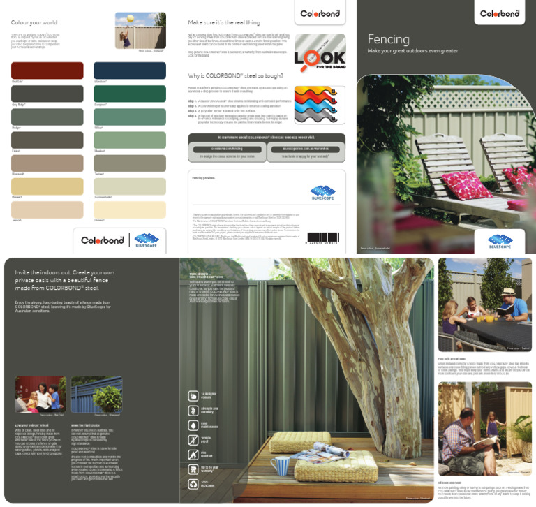 Colorbond Fencing Color Options Guide | PDF | Materials