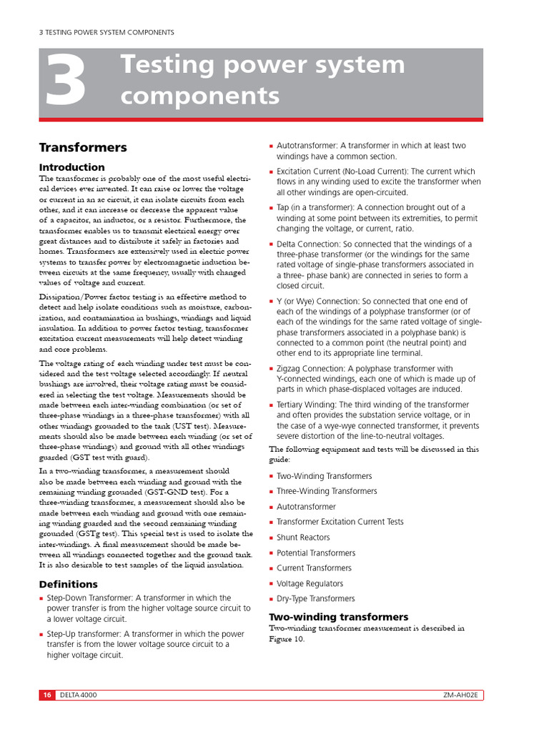 Transformer Testing Methods Explained | PDF | Transformer | Electricity