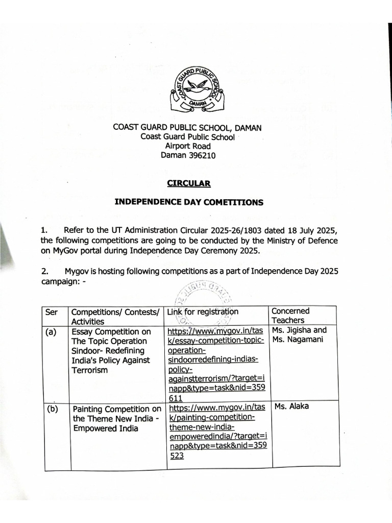 INDEPENDENCE DAY COMPETITION | PDF