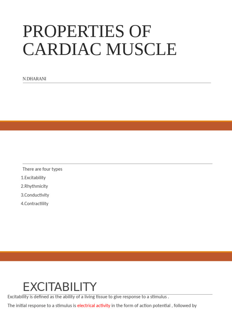 Properties of Cardiac Muscle | PDF | Atrium (Heart) | Cardiac ...