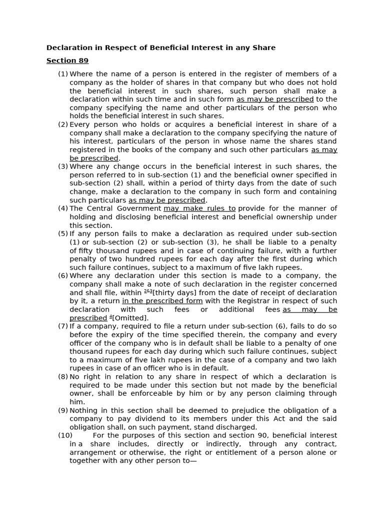 Section 89 | PDF | Partnership | Securities (Finance)