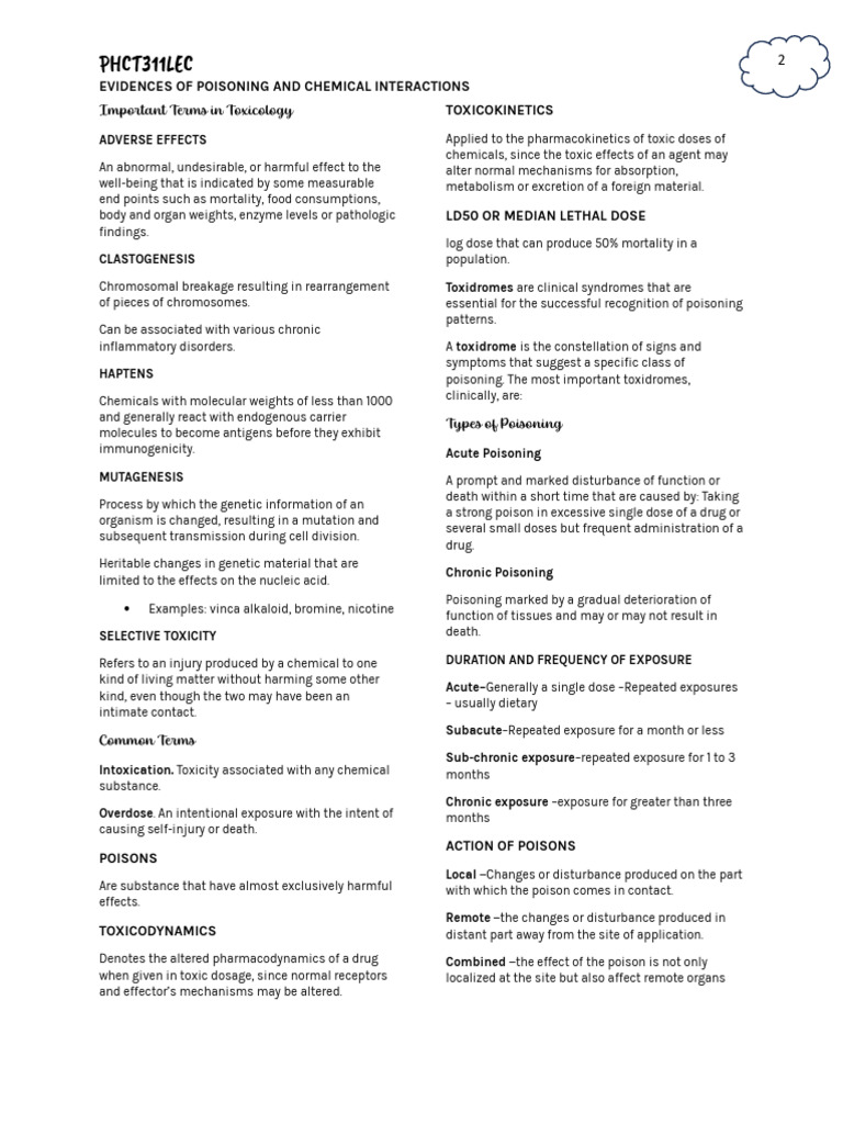 2 - Evidences of Poisoning | PDF | Poison | Allergy