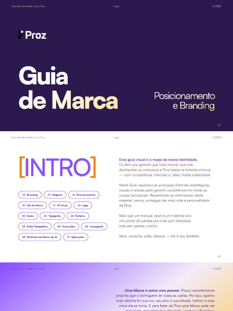 Guia de Branding e Identidade Visual Proz | PDF | Gestão de marcas | Marca