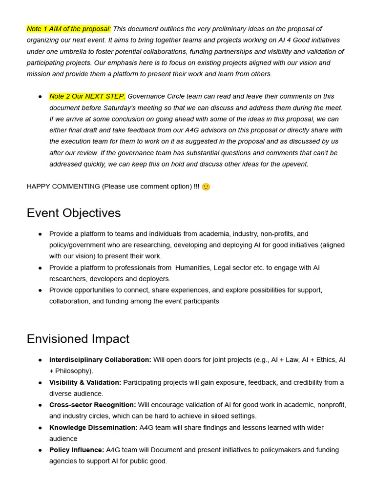 A4G Collab Next Event Roadmap | PDF | Artificial Intelligence ...