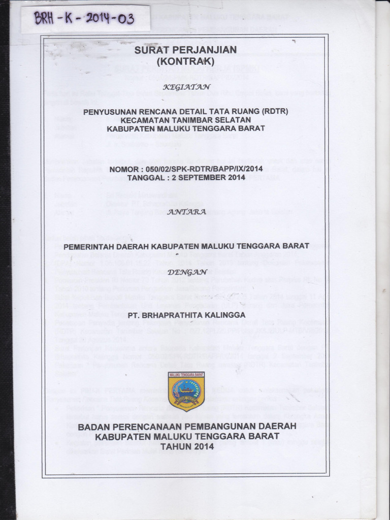 Penyusunan RDTR Kec Tanimbar Selatan | PDF