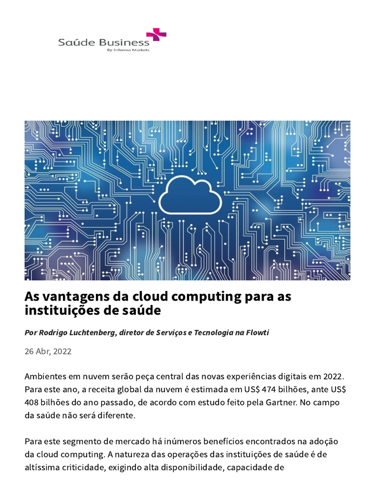 Material de Apoio - As Vantagens Da Cloud Computing Para as ...