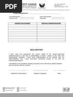 Syllabus Declaration | PDF