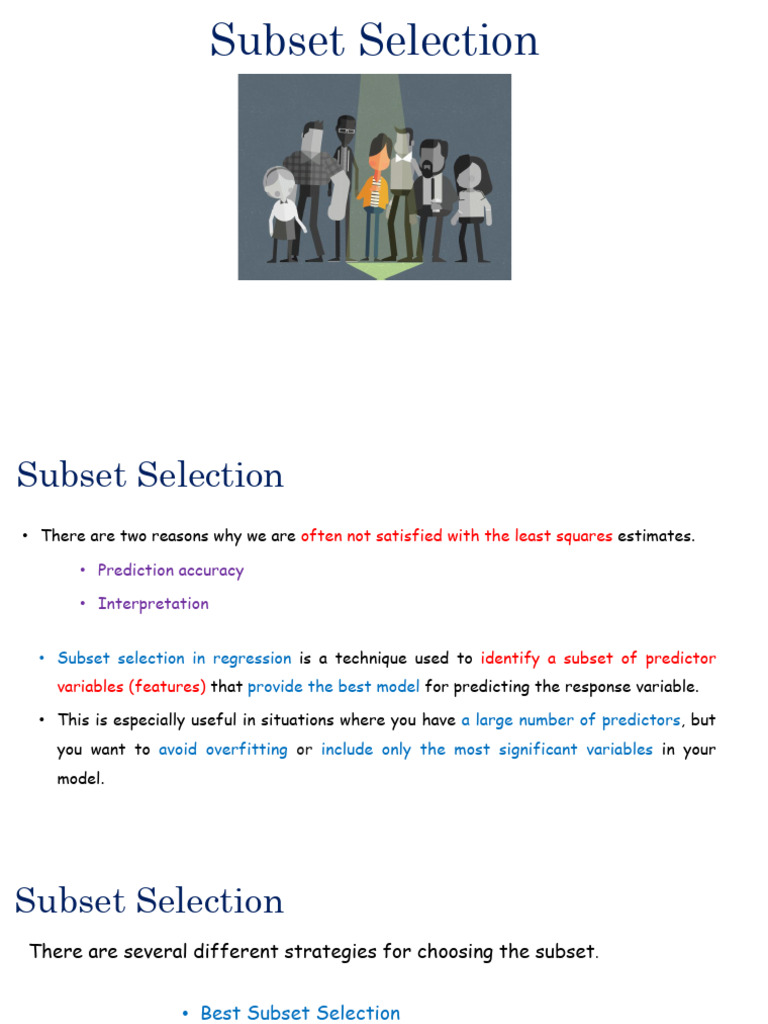 Subset Selection in Regression Analysis | PDF | Linear Regression ...